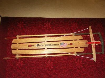 Antique 1970s Sled  Paris American Flyer Christmas Gift NWT Fedex 2 