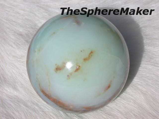 Siaz BLUE PERUVIAN OPAL SPHERE ANDEAN GEMSTONE BALL 1.7D  