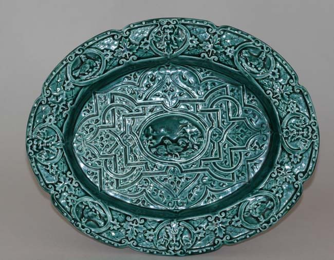 OVAL SCHUETZ CILLI SCHÜTZ CILLI CERAMIC PLATE c. 1900  