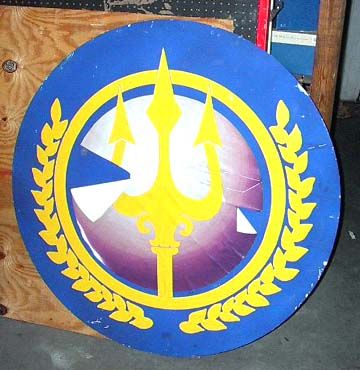 Original SEAQUEST Prop  Large UEO Logo Display Sign  