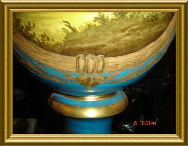 ANTIQUE STUNNING HUGE IMPERIAL SEVRES BLEU URN SIGNED  