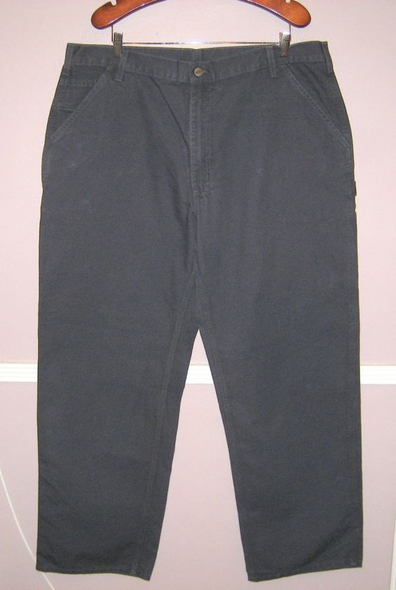 Mens CARHARTT Green Durable Carpenter Pants Sixe 42X32  