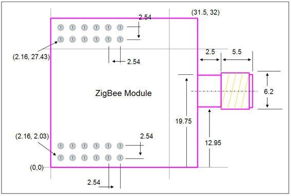   module  1.6km transfer, CC2530F256, Zigbee2007, UART to Zigbee  