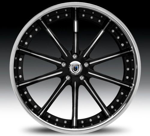 24 Asanti AF160 Black Chrome Wheels Rims 2 Piece Tone  