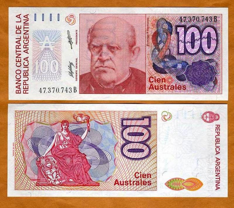 Argentina, 100 Australes, 1985 1990, P 327 (327b) UNC  