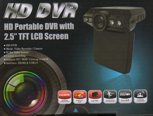 IR Lights HD 720p Vehicle Car DVR Dashboard camera  