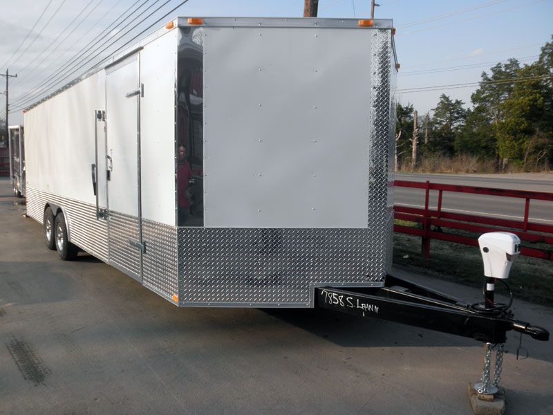 NEW 8.5 X 24 ENCLOSED TRAILER CAR BIKE CARGO HAULER  