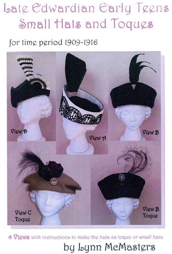   Edwardian   Titanic era Small Hats and Toques Sewing Pattern  