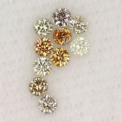 16tcw 3.1mm Sparkling Light Mix Color Diamonds Lot  