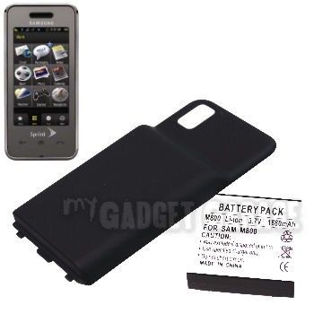 Extended Battery + Back Door For Samsung Instinct M800  