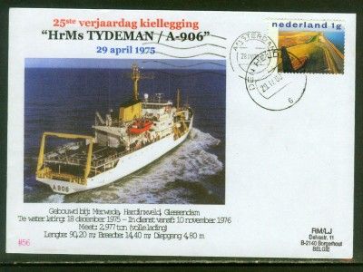 NETHERLANDS   NAVAL COVER HrMs TYDEMAN A 906  