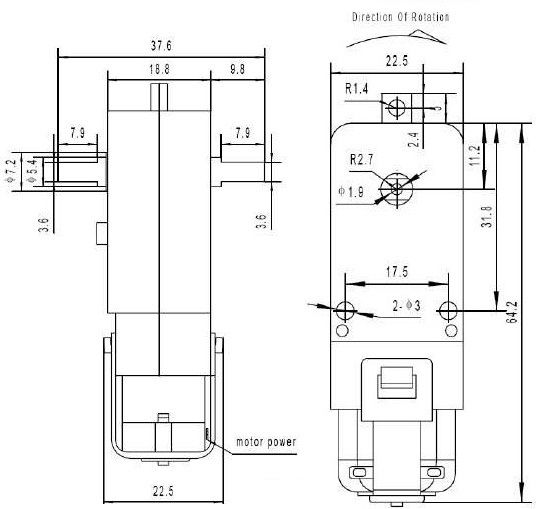 Smart Car Tire or Wheel with Gear Motor  