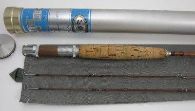   Battenkill 7 3 3/8 oz 6 wt Bamboo fly fishing rod  two tips  