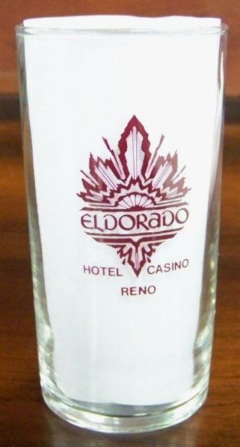 Set (4) Vintage EL DORADO CASINO 8 oz Glasses RENO  