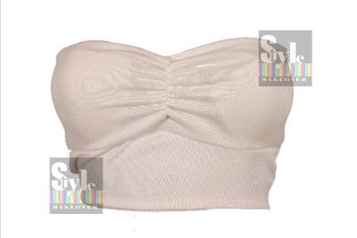 LADIES BEACH BOOBTUBE BANDEAU BRA PLAIN CROP VEST JERSEY TOP PADDED 