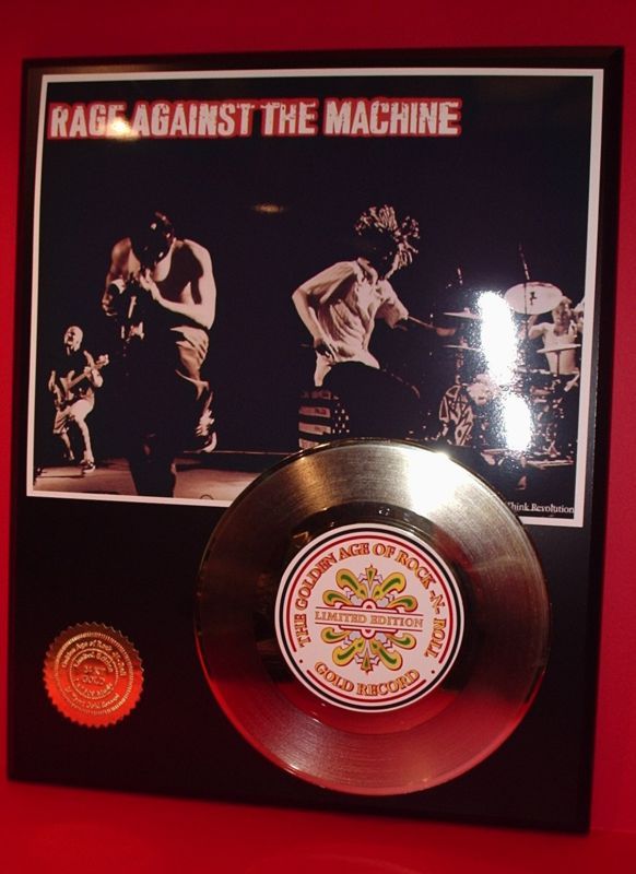 RAGE AGAINST THE MACHINE GOLD RECORD LIMITED EDITION  
