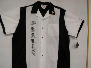 Black/White RAT PACK retro bowling shirt Be Mr.COOL NEW  