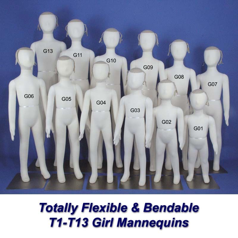 New K13 Totally Flexible & Bendable Kid Mannequin  