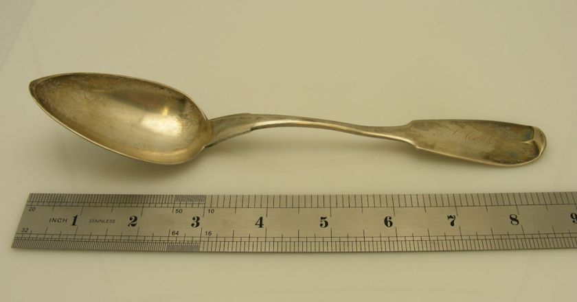 Antique Coin Silver Flatware Spoon Barney & Valentine  