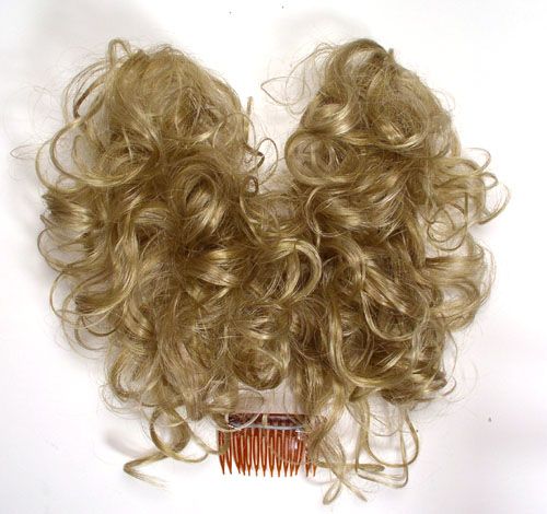 NewLong andCurly Coquette Comb Hairpiece   Honey Wheat Blonde