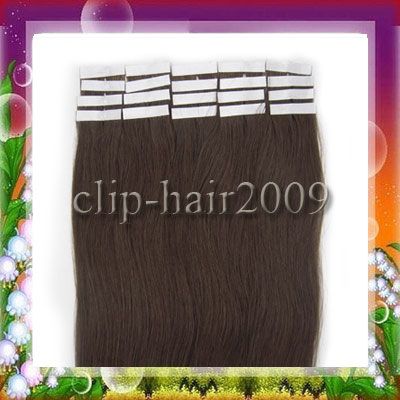 18 Tape Hair Extensions #02（dark brown) ,40g   