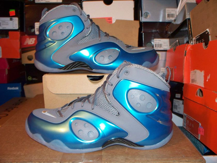 Nike Air Zoom Rookie Dynamic Blue COOL GRAY White 12 Foamposite Penny 