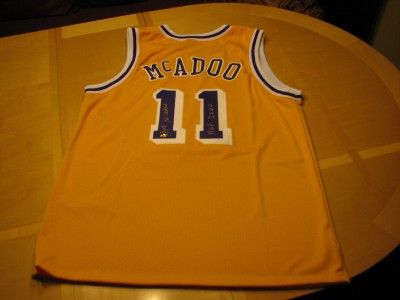 BOB McADOO Signed & Show Authenticated Lakers Jersey*** detailed 