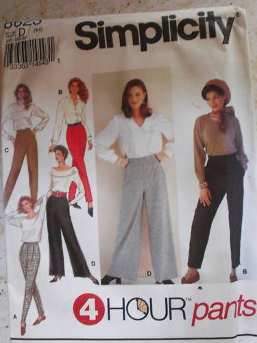 Simplicity 8623 Sz 4 8 Pants Sewing Pattern Uncut  