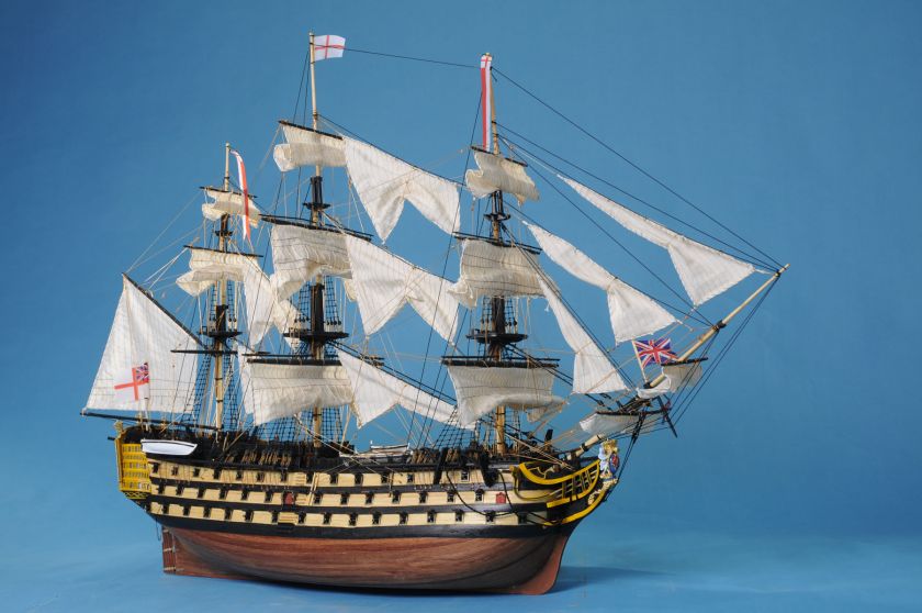 HMS Victory 44 Wooden Ship Model 198 Scale Sail boat  