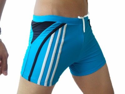 BSC Mens Swimming Suit Trunks Shorts Blue L 30 32  