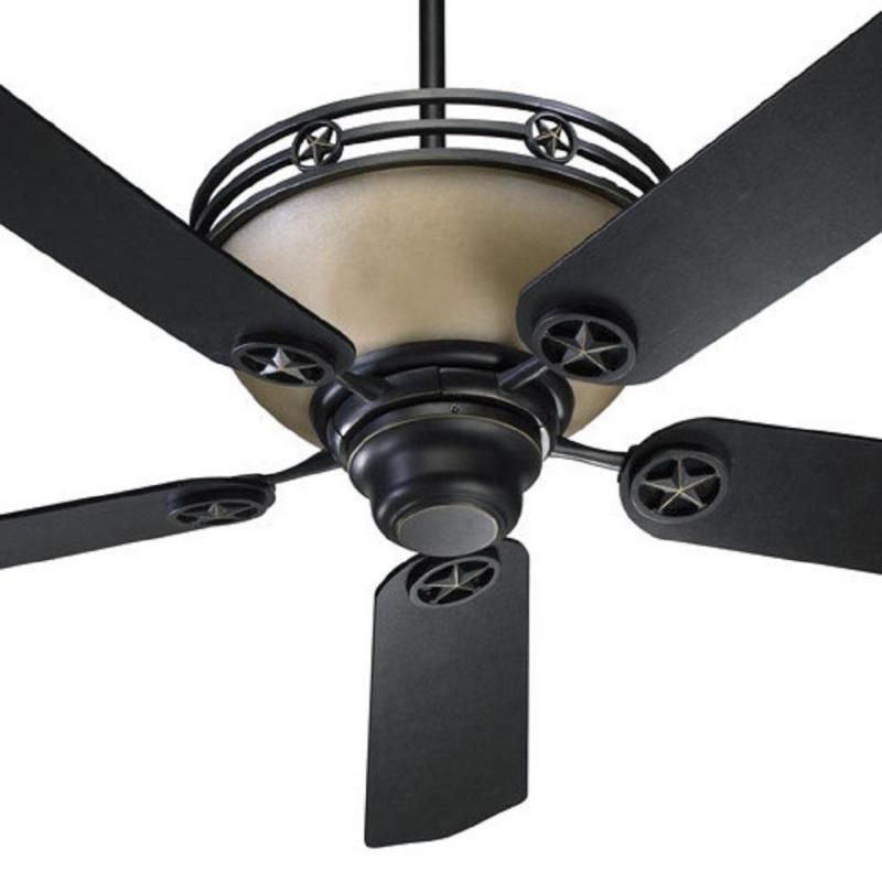 OLD WORLD 52 LONE STAR CEILING FAN WITH WALNUT BLADES  