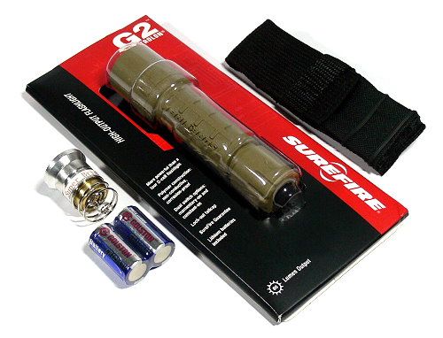 Surefire G2 Nitrolon Tan Xenon Flashlight LED Pack  