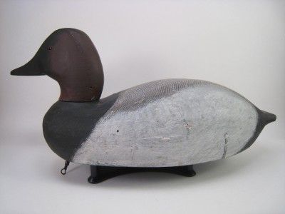 RARE c1940 Frank Brogan Canvasback Wood Duck Decoy; Carve for Bill 