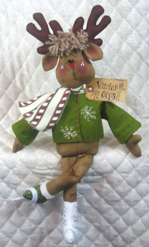 Primitive~Reggie Reindeer~Broken Leg~Personalize♥  