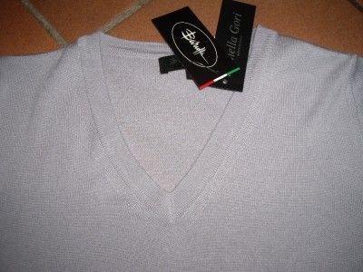 NWT BRUNELLA GORI Wool V neck Sweater MADE IN ITALY  M  