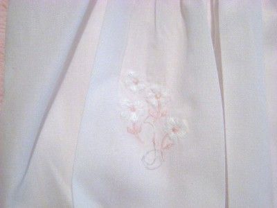 HAND~EMBROIDERED NB GIRLS SMOCKED BUBBLE W/ORGANDY TRIM  