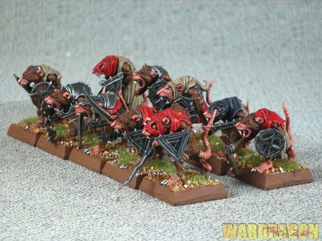 25mm Warhammer WDS Pro painted Skaven Clanrats n46  