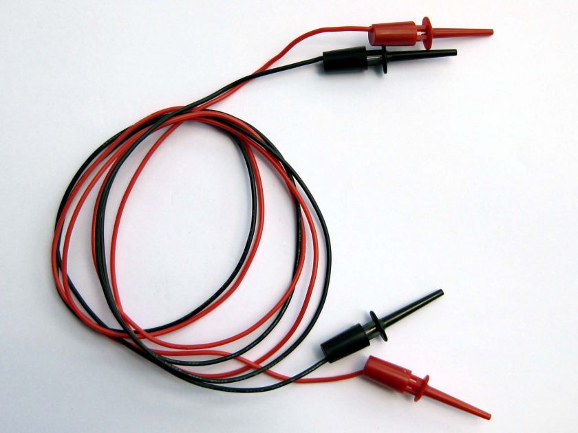 37 Mini Grabber Cable Test Leads Jumper Wire RED+BLACK  