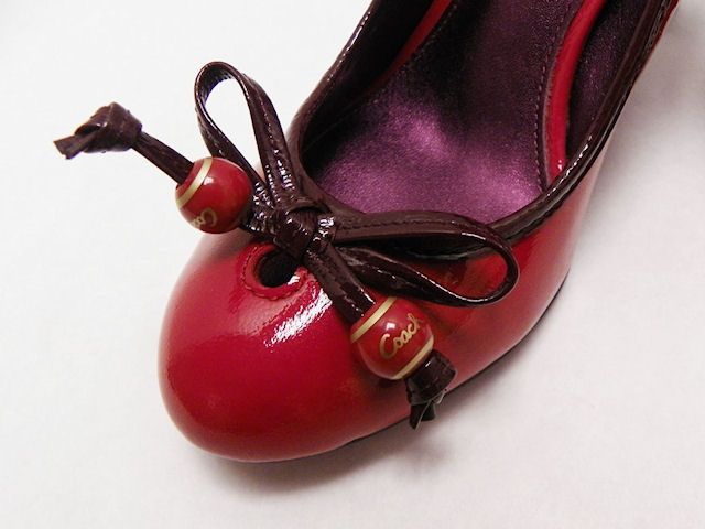 COACH VIENNA PATENT WOMENS RUBY RED PUMPS Authentic New in Box  