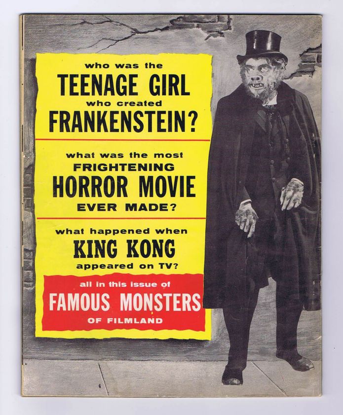 Famous Monsters of Filmland #1 Vintage 1958 Complete GD/GD+ Forest 