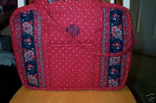 Vera Bradley Retired Rare Early Red Print Business Bag  