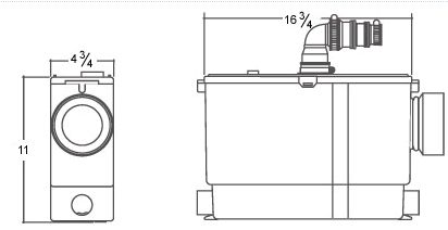 Saniflo Sanipack Macerating Pump for in wall frame syst  