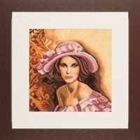 Lady on Special Event   Lanarte Counted Cross Stitch Kit with 27 Ct 