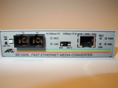 Allied Telesyn MC102XL Fast Ethernet to Fiber, NEW  