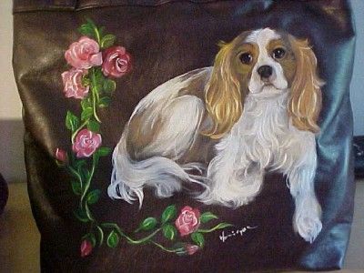 STUNNING CAVALIER KING CHARLES SPANIEL HANDBAG PURSE  