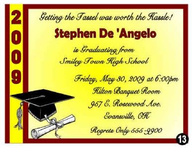 20 GRADUATION ANNOUNCEMENT INVITATIONS   ALL COLORS  