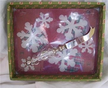 Gift Set Acrylic Cheese Cutting Board & Fancy Knife NEW  