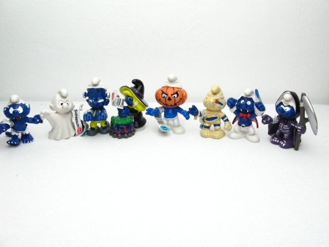 Lot 8 Schleich Halloween Smurfs Figures spirit pumpkin  