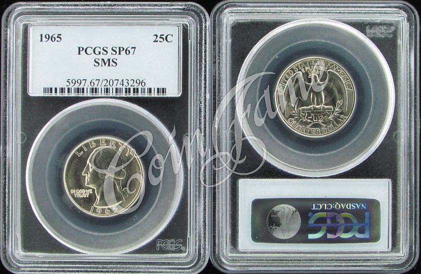 1965 SMS Washington 25c PCGS SP67  