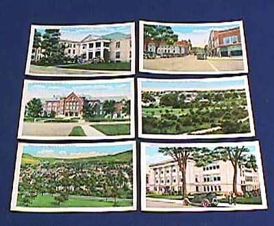 Vintage 1920s Postcards Oneonta NY Main Street School  